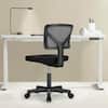 Front. Bestier - Ergonomic Low-Back Mesh Armless Office Chair, Adjustable Swivel Rolling Computer Chair Home Office Desk Chair - Black.