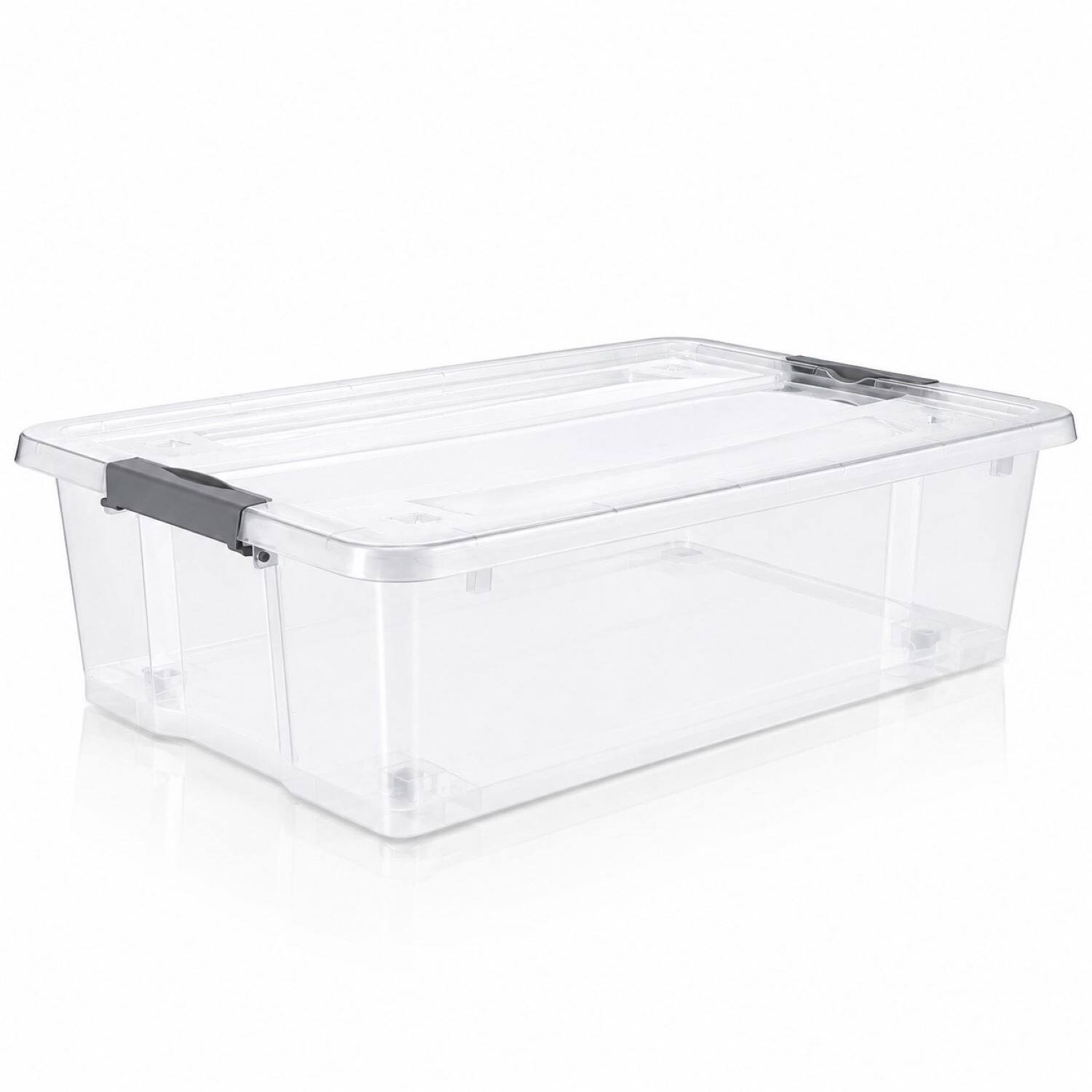 Alt View 10. Sorbus - Sorbus 40 Qt 1-Piece Plastic Storage Bins with Lids for Under Bed Storage, Stackable Storage Containers, Large - Clear.