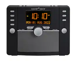 Sound Oasis - Deluxe White Noise & Tinnitus Sound Machine, Bluetooth, 288 Soothing Sounds, Clock Radio, Better Sleep - Black