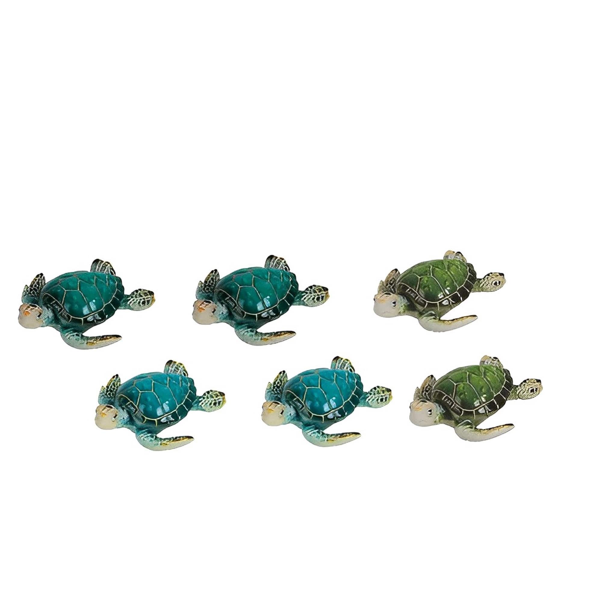 FC Design - 6-PC and Sea Turtle Magnet Set 3.25"W Figurine Computer Desk Tabletop Decoration - Multi-Color