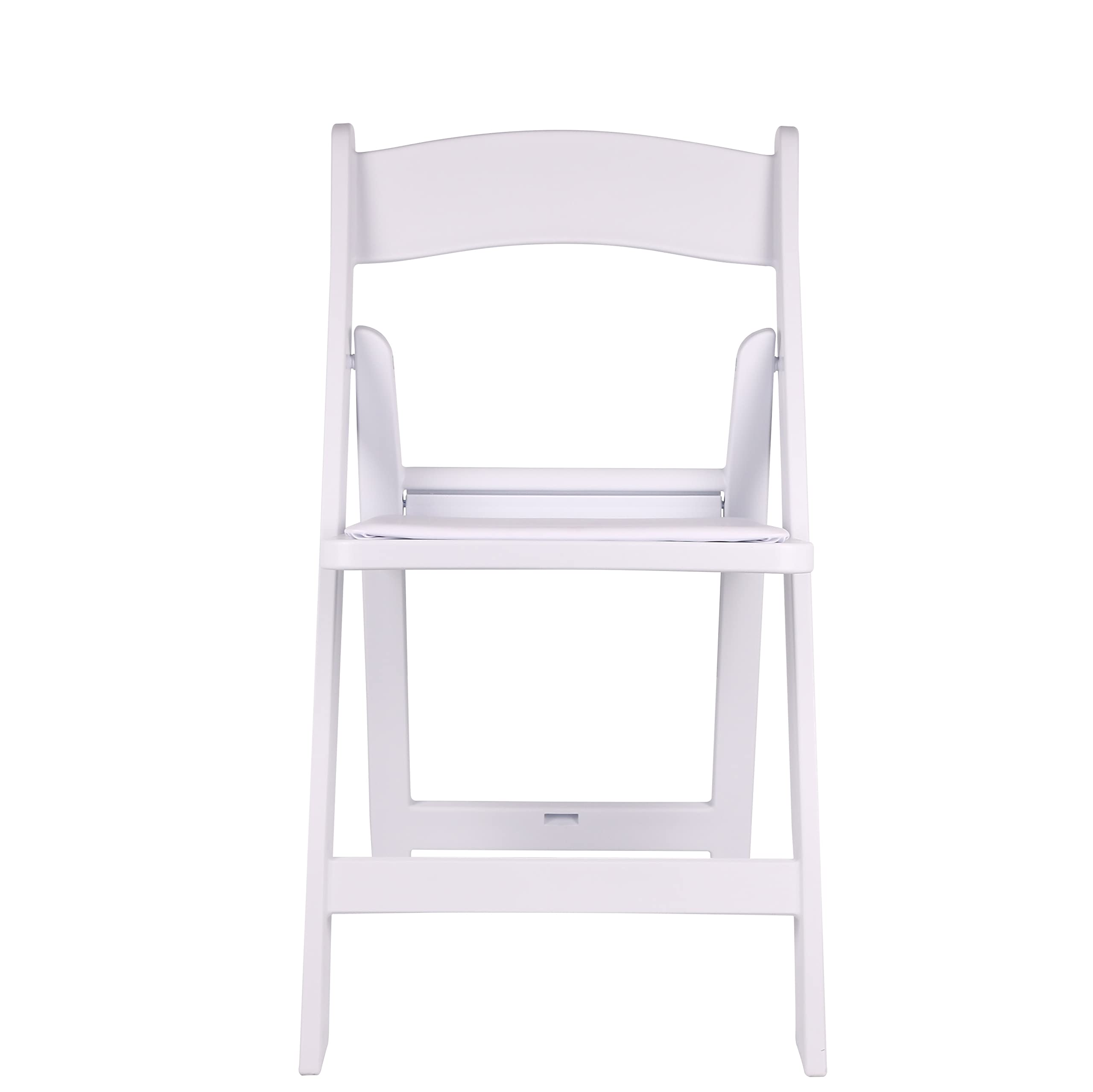 Left. JETRANSPORT - White Folding Event Chairs - Set Of 4 1000 Lb Weight Capacity Padded Seats Stackable Lightweight & Durable - White One.