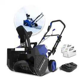 Snow Joe - IONMAX 24V Cordless Snow Blower with Electric Engine, 24V-X2-SB18-XR - Blue