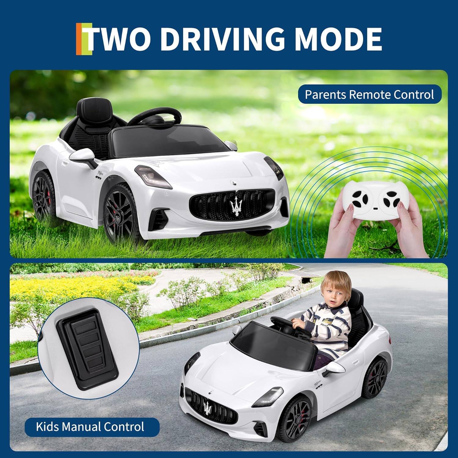 TWO DRIVING MODE

Parents Remote Control

Kids Manual Control