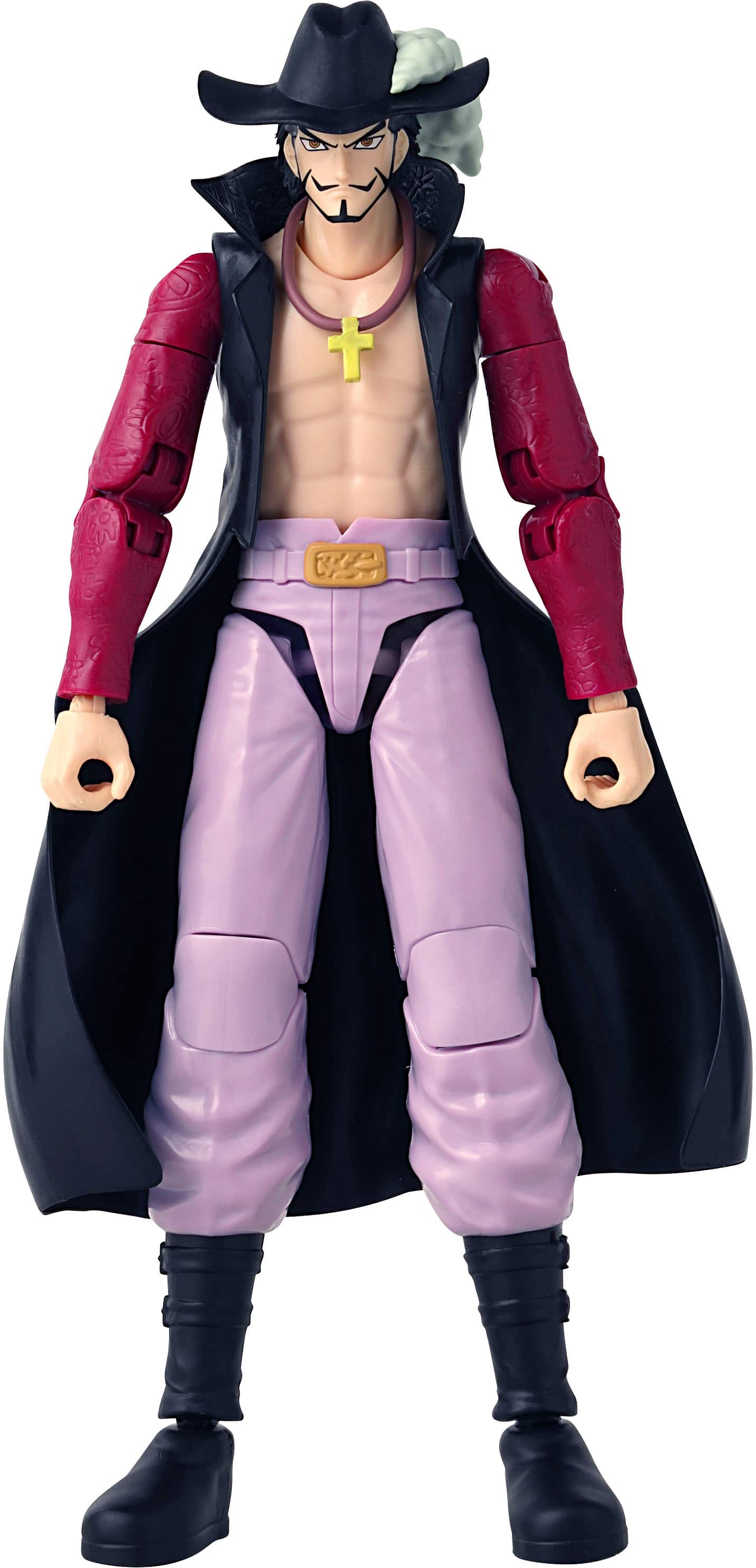 Angle. Bandai - Anime Heroes One Piece - Dracule Mihawk 6.5" Figure.