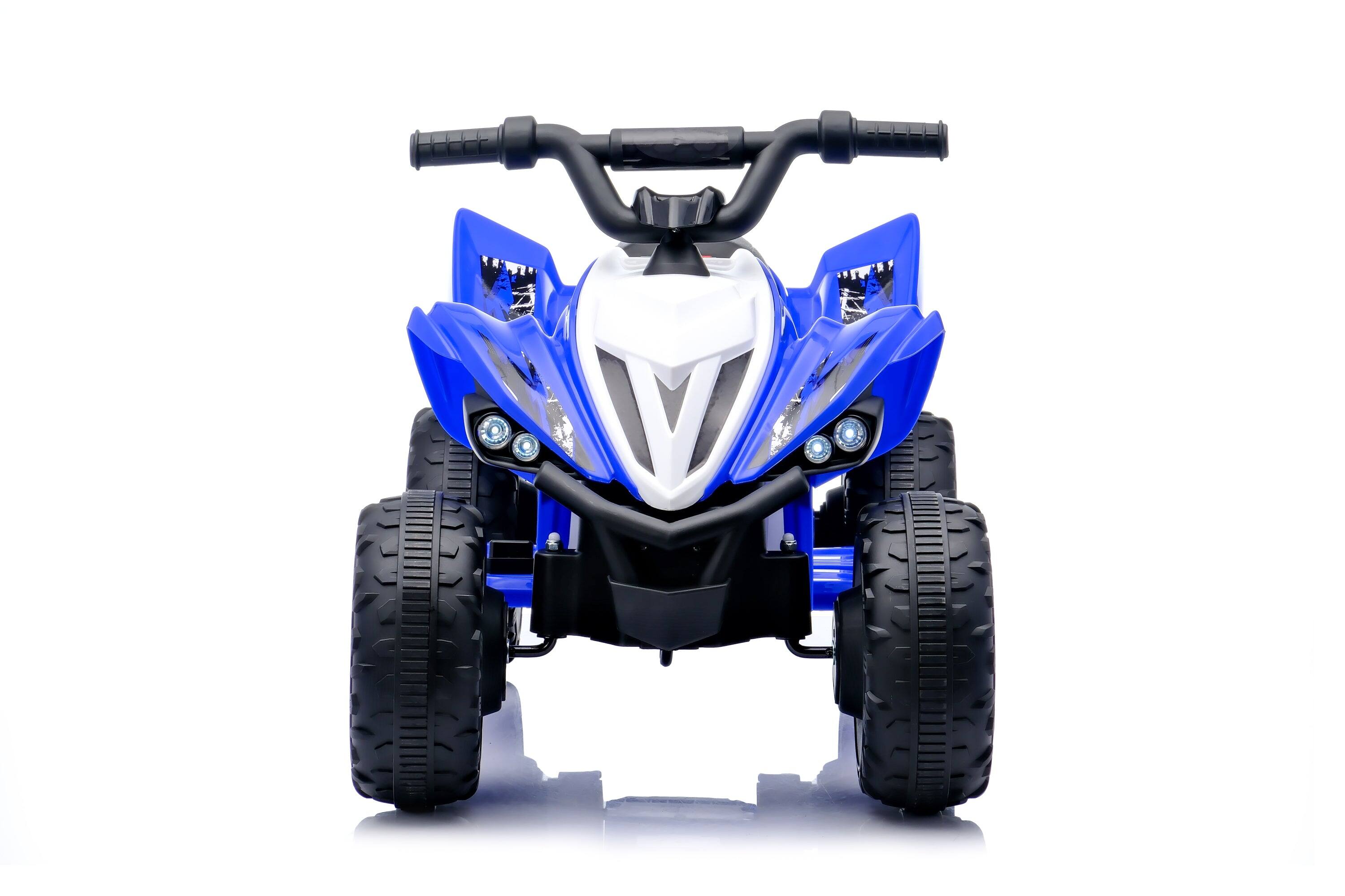 Alt View 4. BreeBe - Kids Electric Ride-On Car for Ages 3-6, 12V 4.5Ah Dual Motor, Bluetooth Music, LED Lights, 2 Speeds, Blue - Blue.
