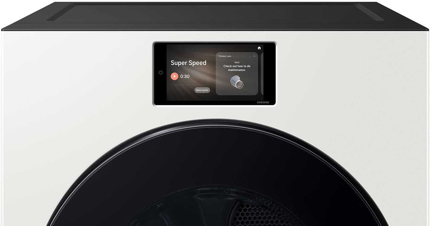 Super Speed  
0:30  
Product care  
Vent  
Check out how to do maintenance  
More cycles  
SAMSUNG