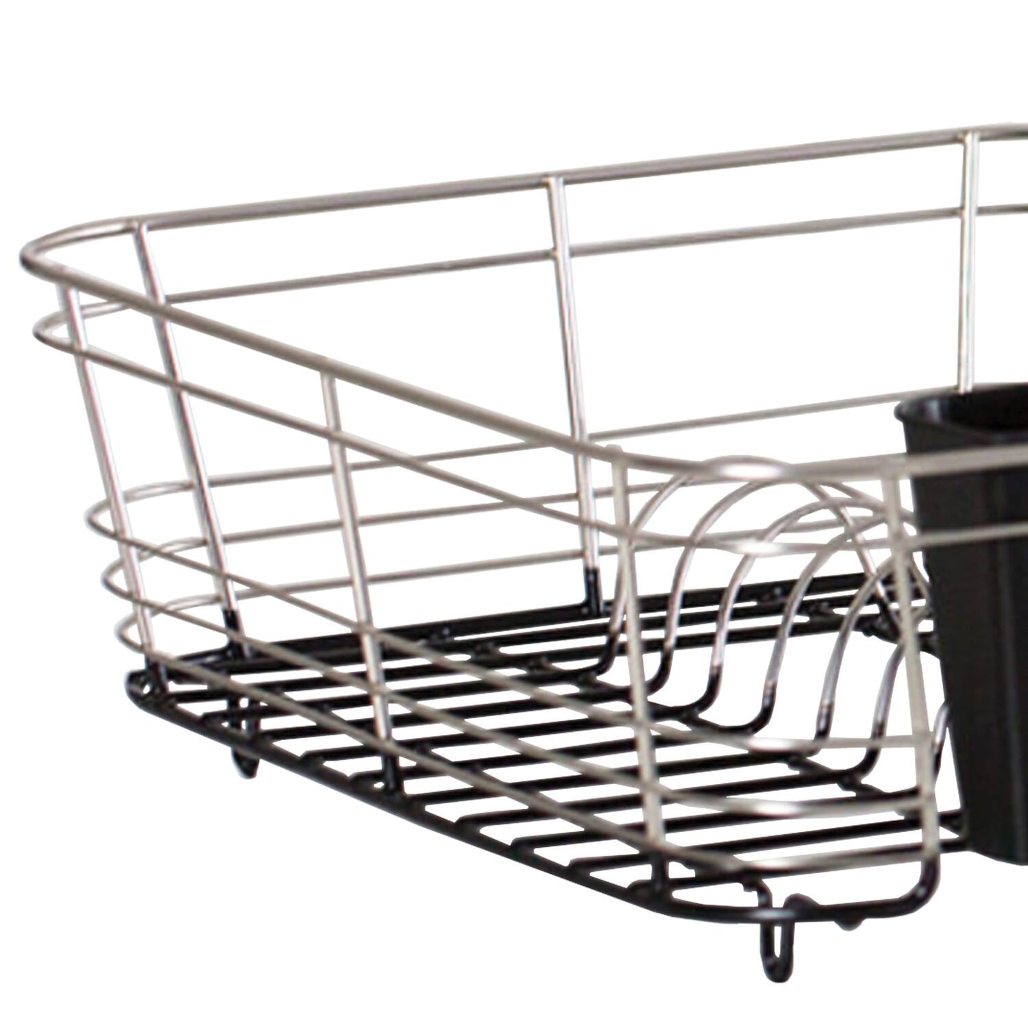 Alt View 1. Better Houseware - Better Houseware 1420.8 2-piece Dish Drainer (stainless Steel) - silver.