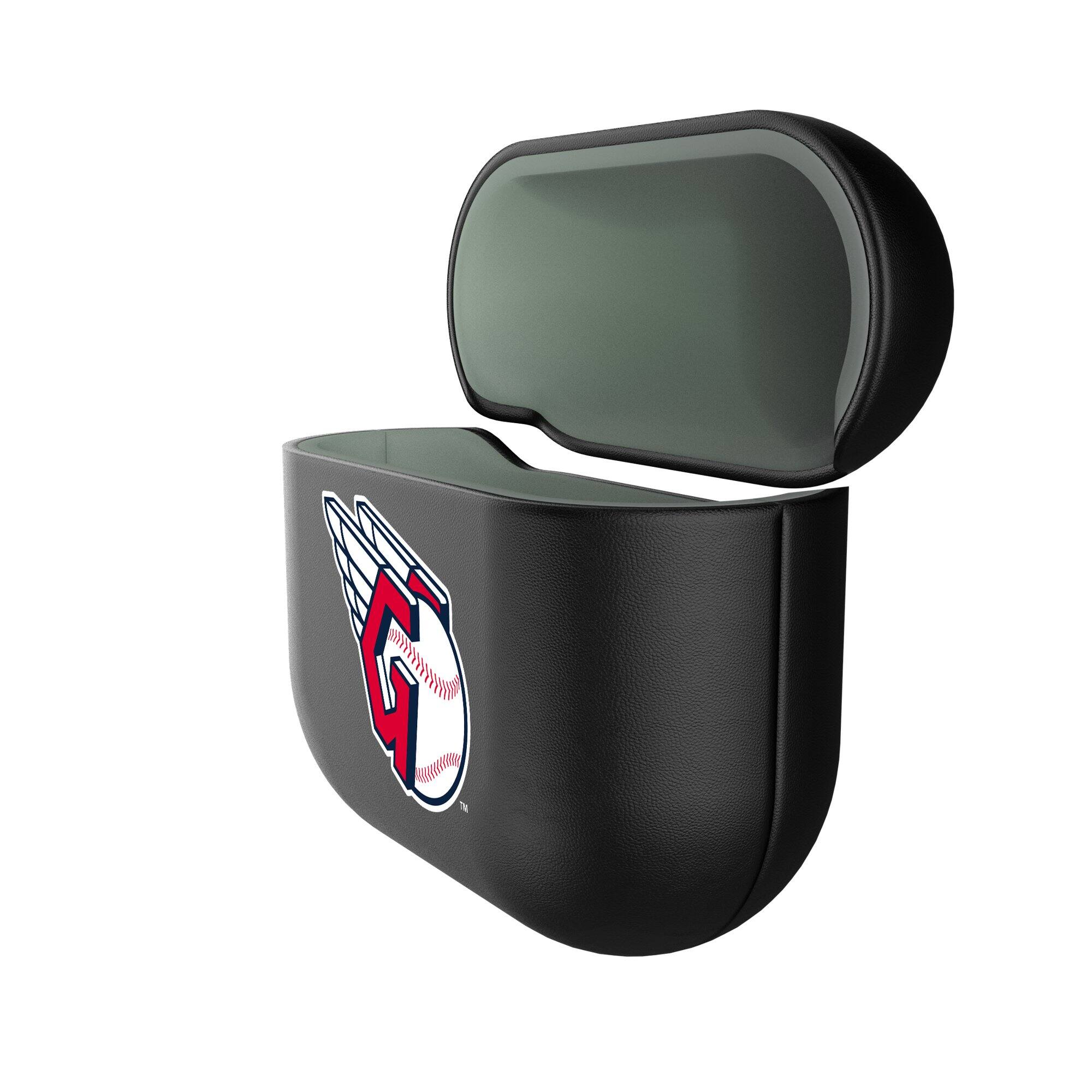 Alt View 1. Keyscaper - Cleveland Guardians Cleveland Guardians Insignia AirPods 4th Generation Case Cover - No Size - Black.