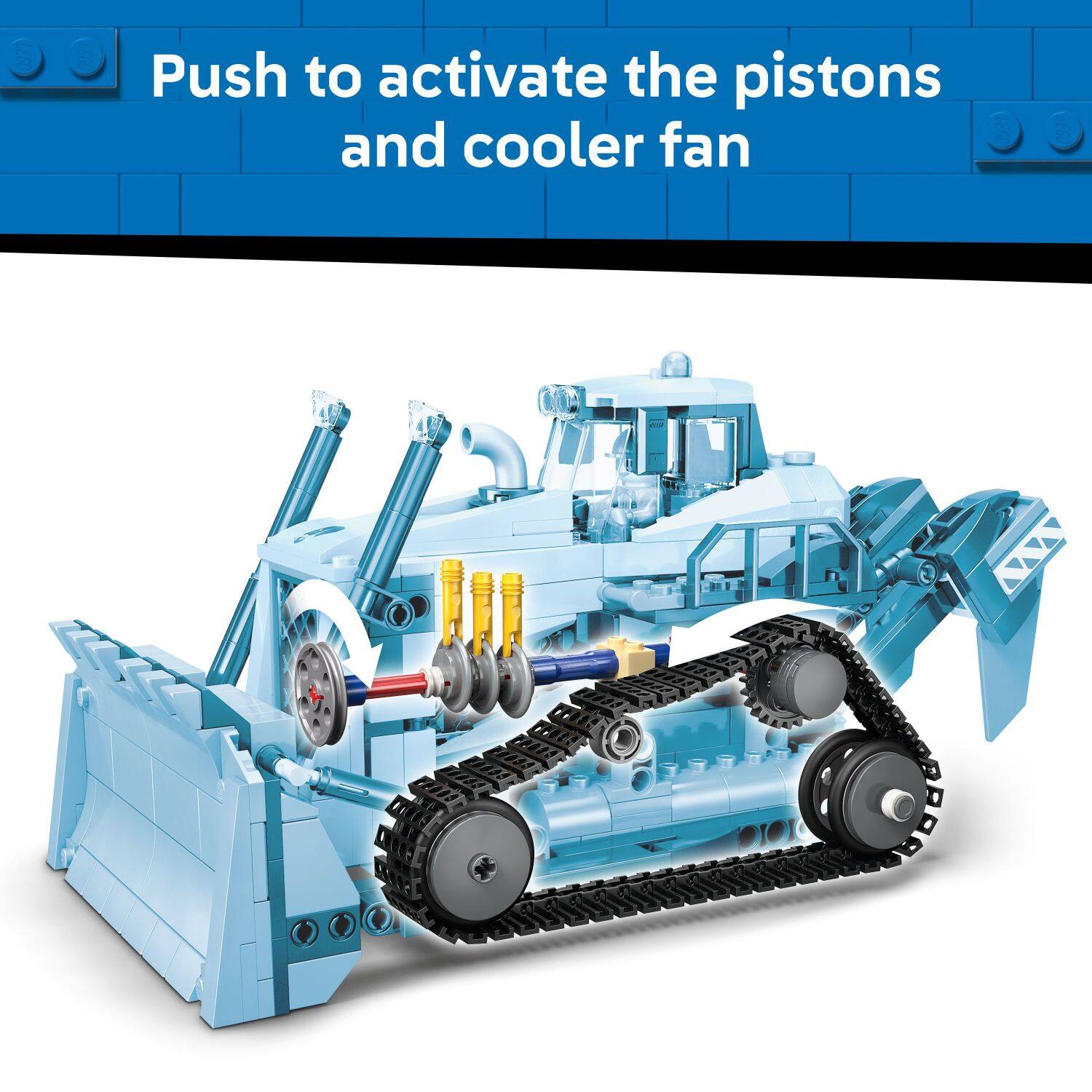 10 Push to activate the pistons and cooler fan