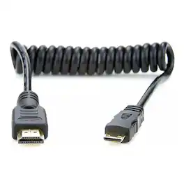 Atomos - Full to Mini HDMI Coiled Cable (11.8 in to 17.7 in)