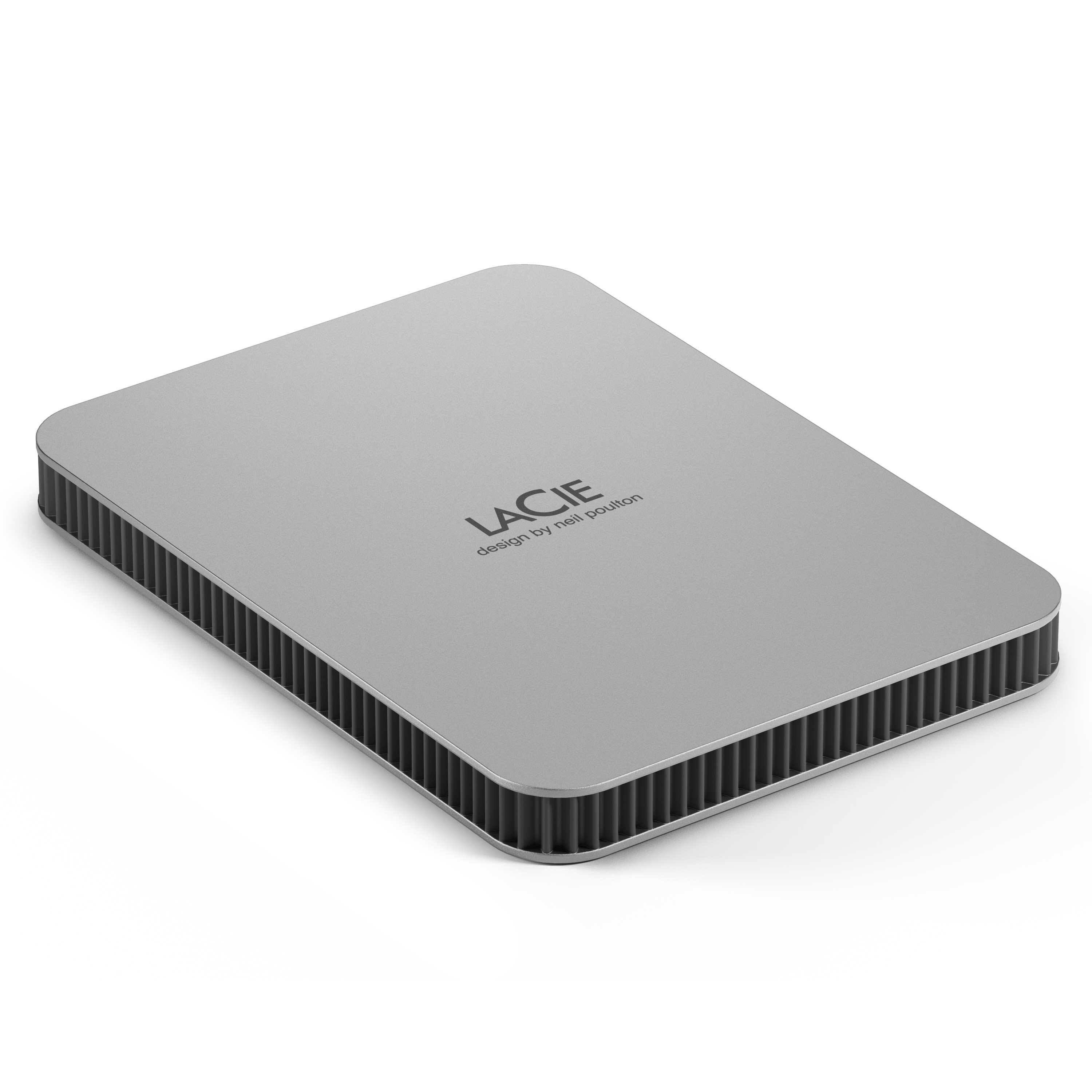 Alt View 17. LaCie - Mobile 2TB External USB-C 3.2 Portable Hard Drive with Rescue Data Recovery Services - Moon Silver.
