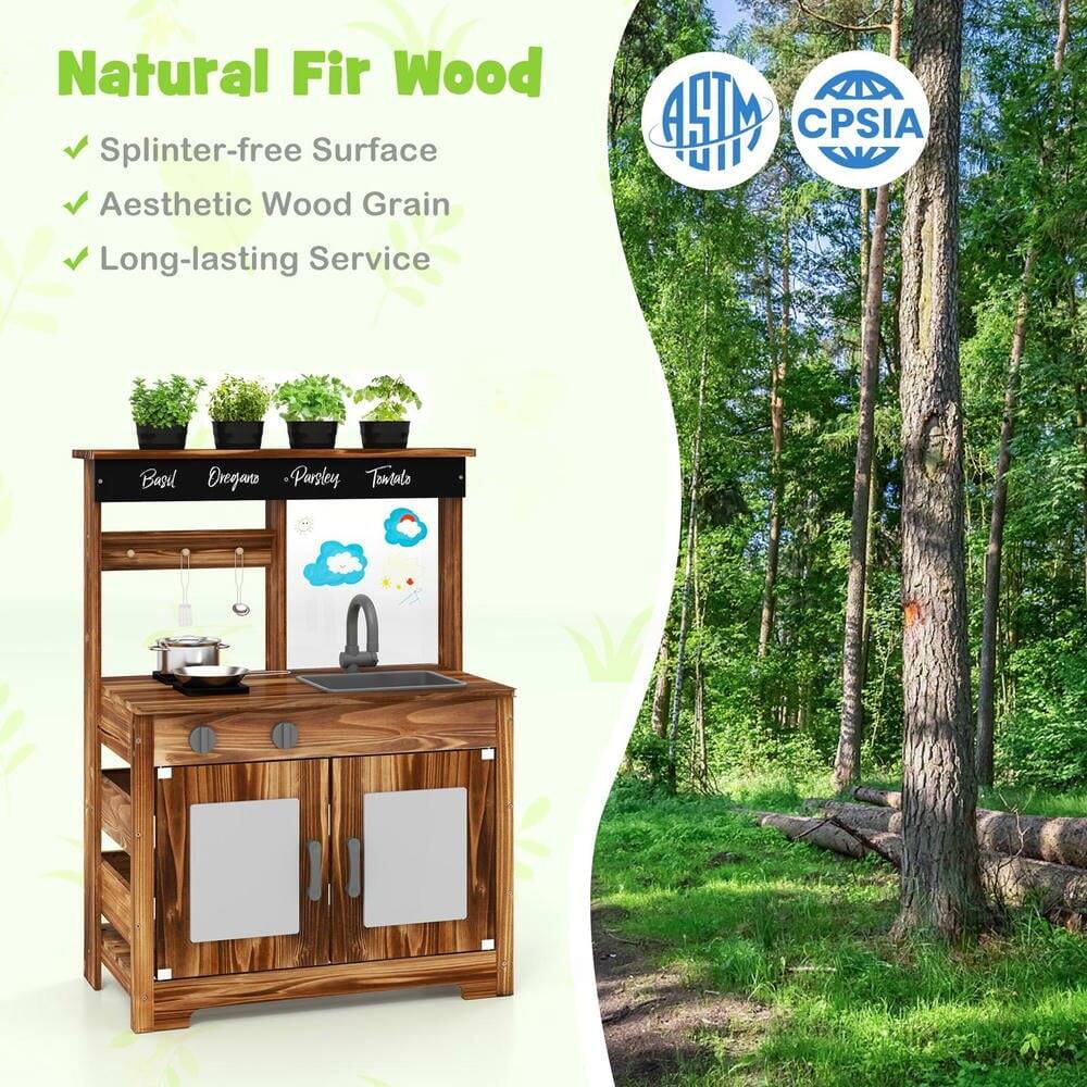 Natural Fir Wood  
- Splinter-free Surface  
- Aesthetic Wood Grain  
- Long-lasting Service  

ASTM  
CPSIA  

Basil  
Oregano  
Parsley  
Tentato
