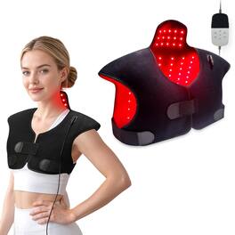 Morfone - 165 LED Light Therapy Pad for Neck, Shoulder and Back Pain Relief Multi-Functional Red Light Therapy Pad 1 Piece - Black