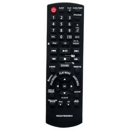 ZdalaMit - N2QAYB000643 Replacement Remote for Panasonic Compact Stereo System SC-HC55 SCHC55 SC-HC55DB SCHC55DB SC-HC55DBEBK - Black