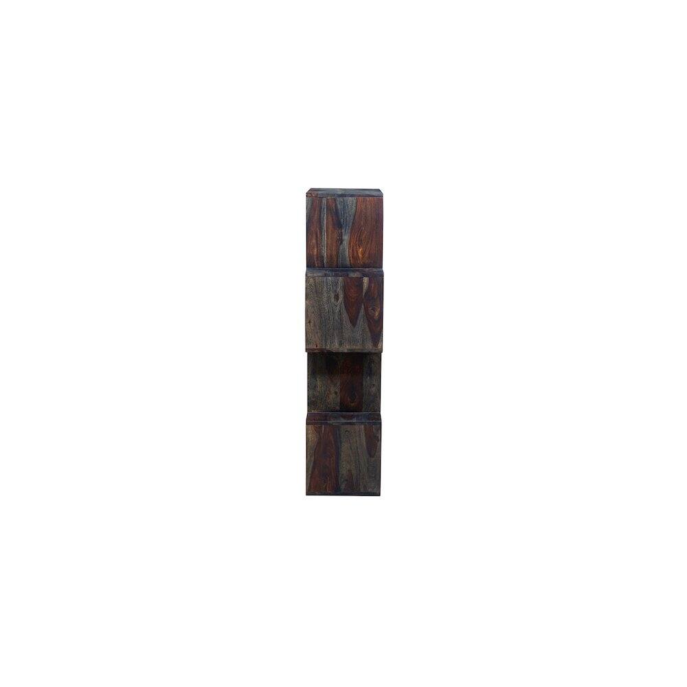 Left. Porter Designs - Fall River Solid Sheesham Wood Bookcase - Gray.