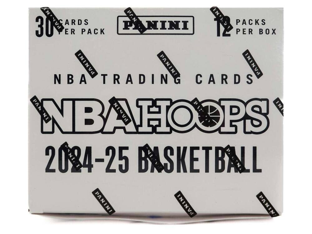 PANINI NBA HOOPS 2024-25 BASKETBALL  
30 CARDS PER PACK  
12 PACKS PER BOX  
PANINI TRADING CARDS
