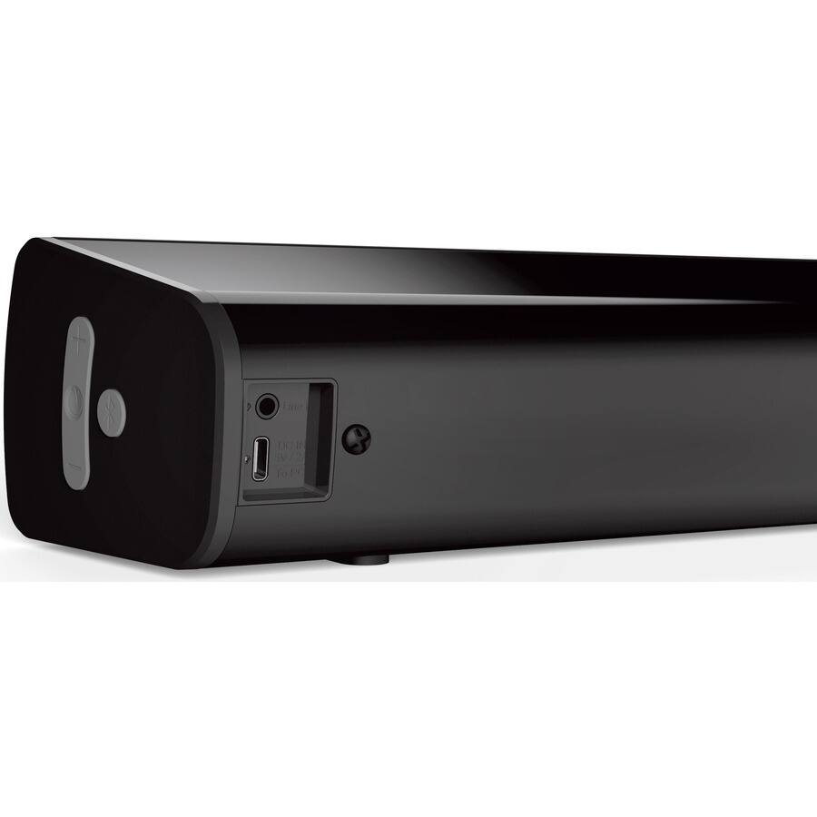 Alt View 8. Creative Labs - Creative Stage Air V2 2.0 Portable Bluetooth Sound Bar Speaker - 10 W RMS - Black - Desktop - 80 Hz to 20 kHz - Battery - Black.