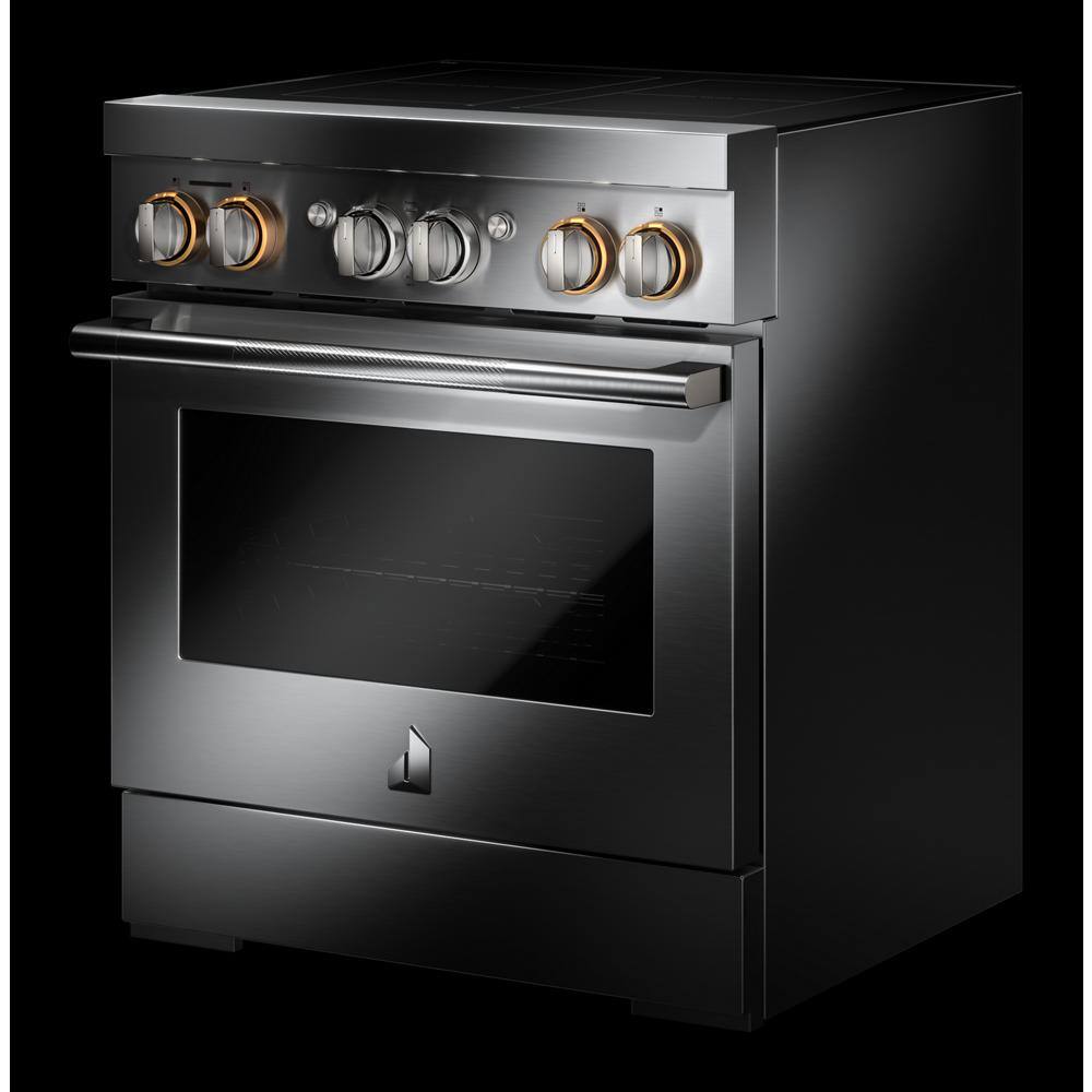 Angle. JennAir - RISE 4.1 Cu. Ft. Freestanding Electric Induction Range - Stainless Steel.