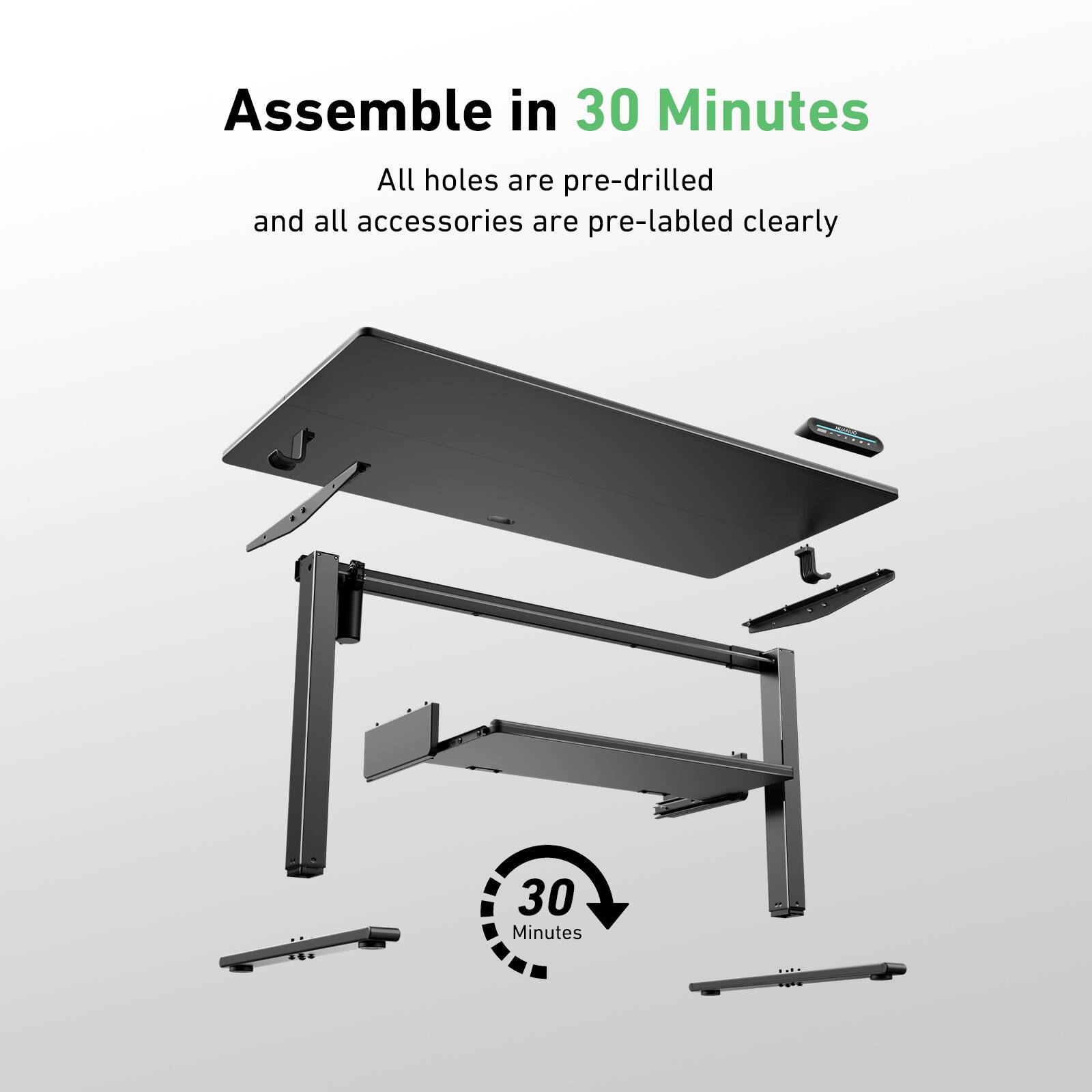 Assemble in 30 Minutes: All holes are pre-drilled and all accessories are pre-labeled clearly.