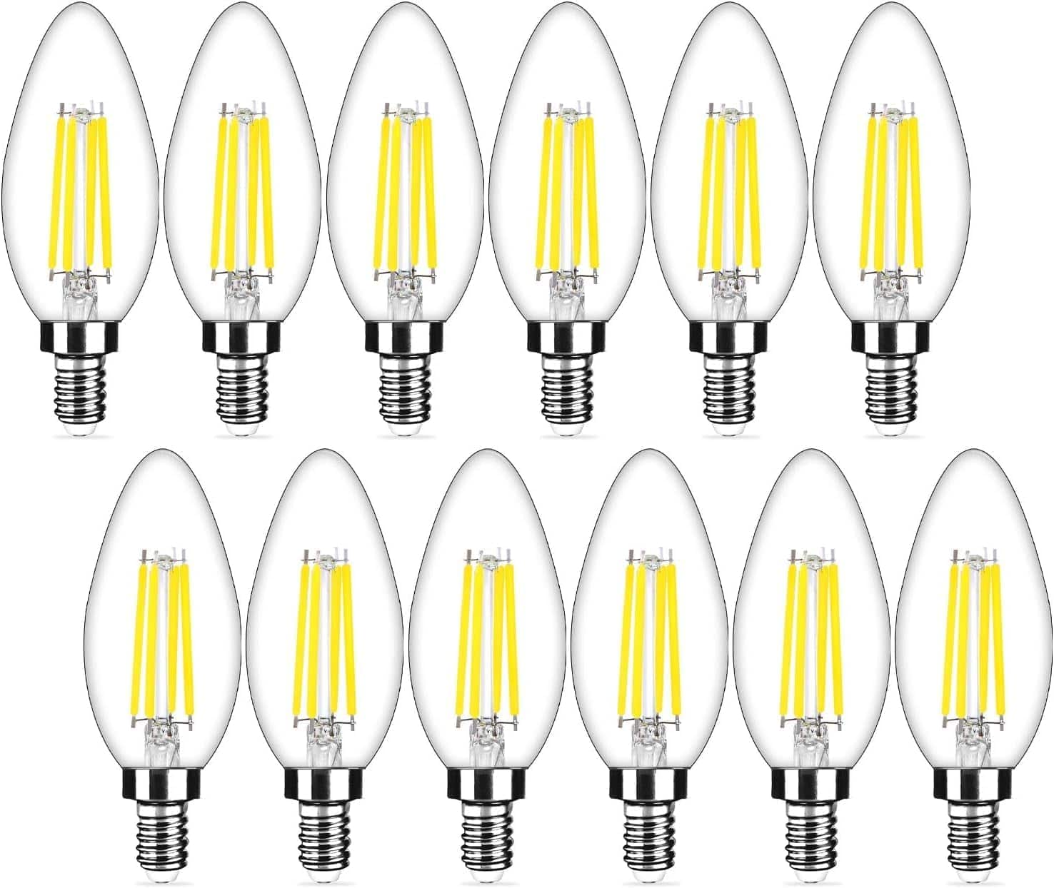 Nordic Hygge - 12-Pack Dimmable E12 LED Candelabra Bulbs