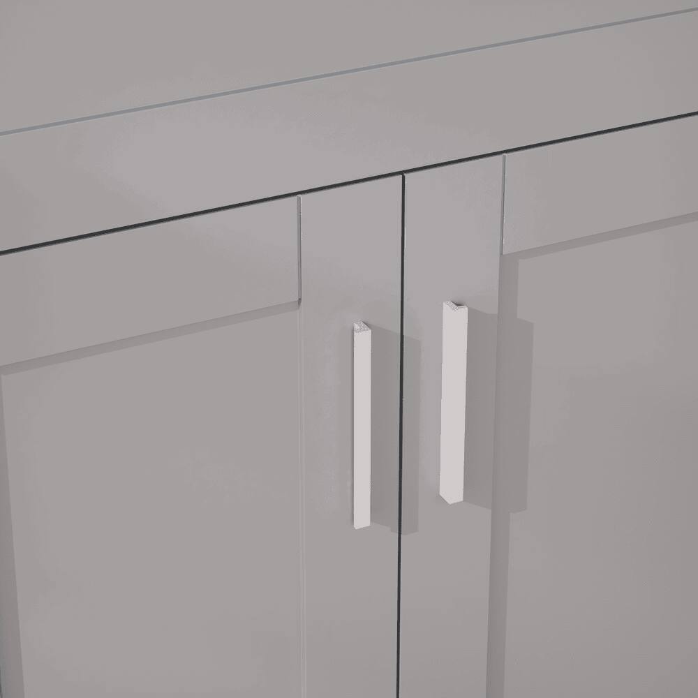 Angle. Kadyn - 24" Bathroom Sink Vanity Laundry Utility Cabinet - Stainless Steel Sink Combo, Gray - Gray.