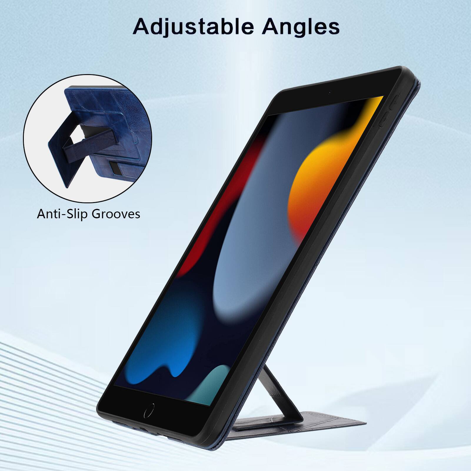 Adjustable Angles  
Anti-Slip Grooves