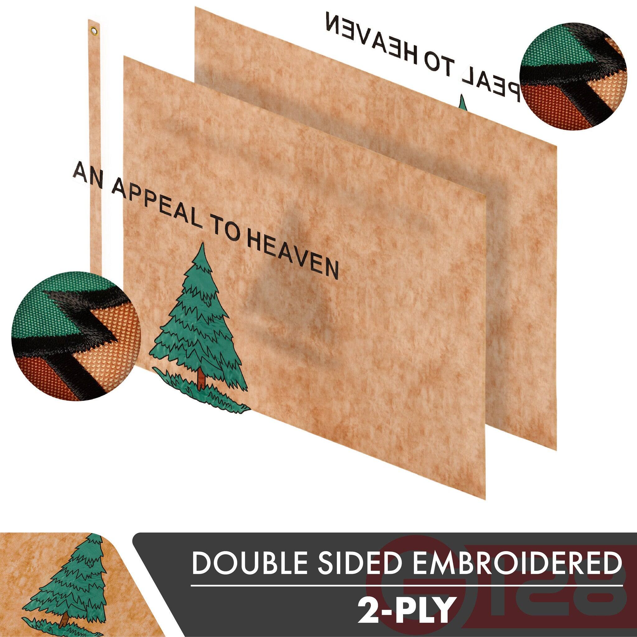 An Appeal to Heaven  
Double Sided Embroidered 2-Ply