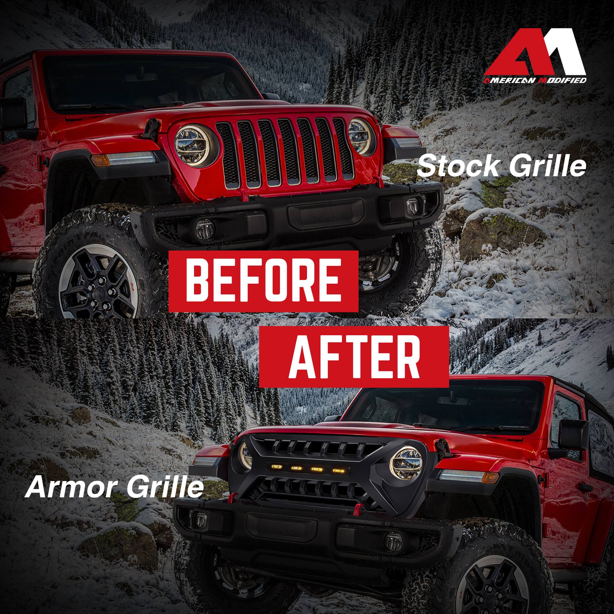 A1 American Modified  
Stock Grille  
BEFORE  
AFTER  
Armor Grille