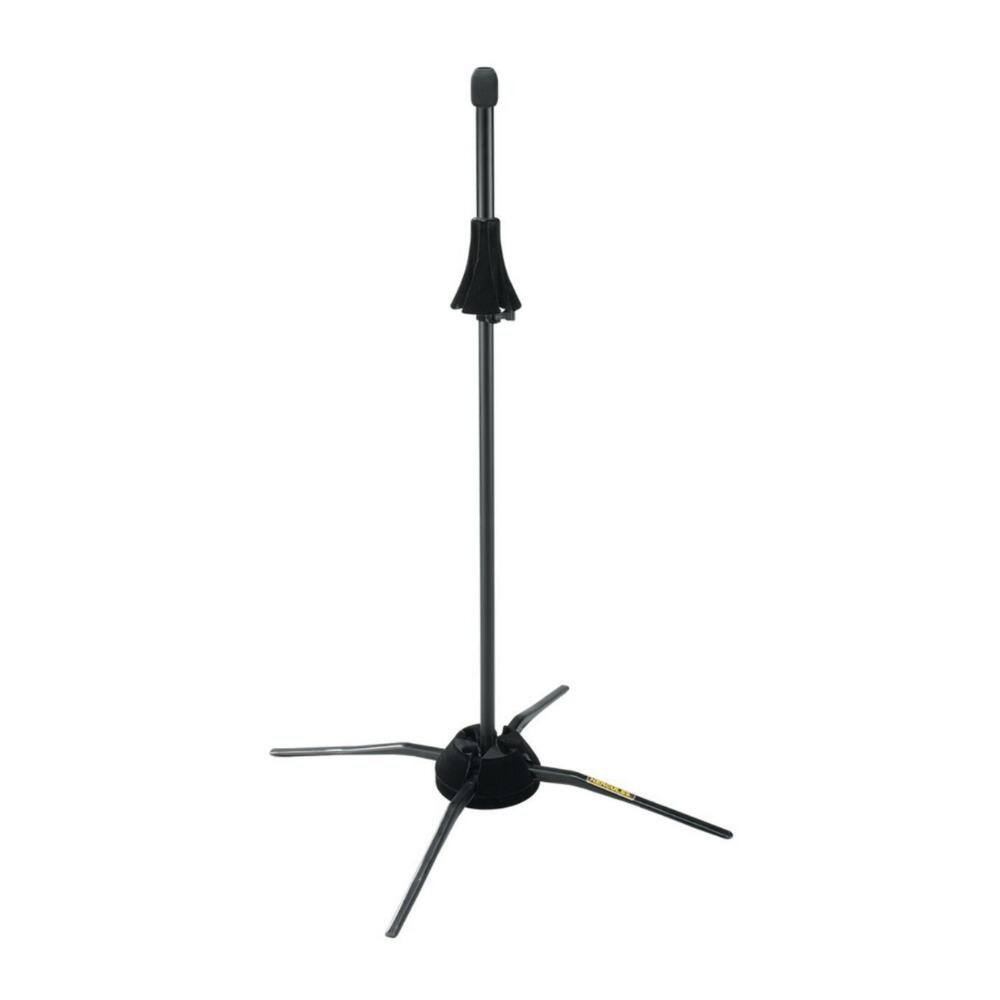 Front. Hercules - HERCULES DS420B TravLite Black Trombone Stand with Foldable Design.