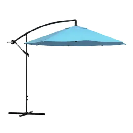 Alt View 11. Nature Spring - 10-Foot Cantilever Offset Patio Umbrella - Blue.