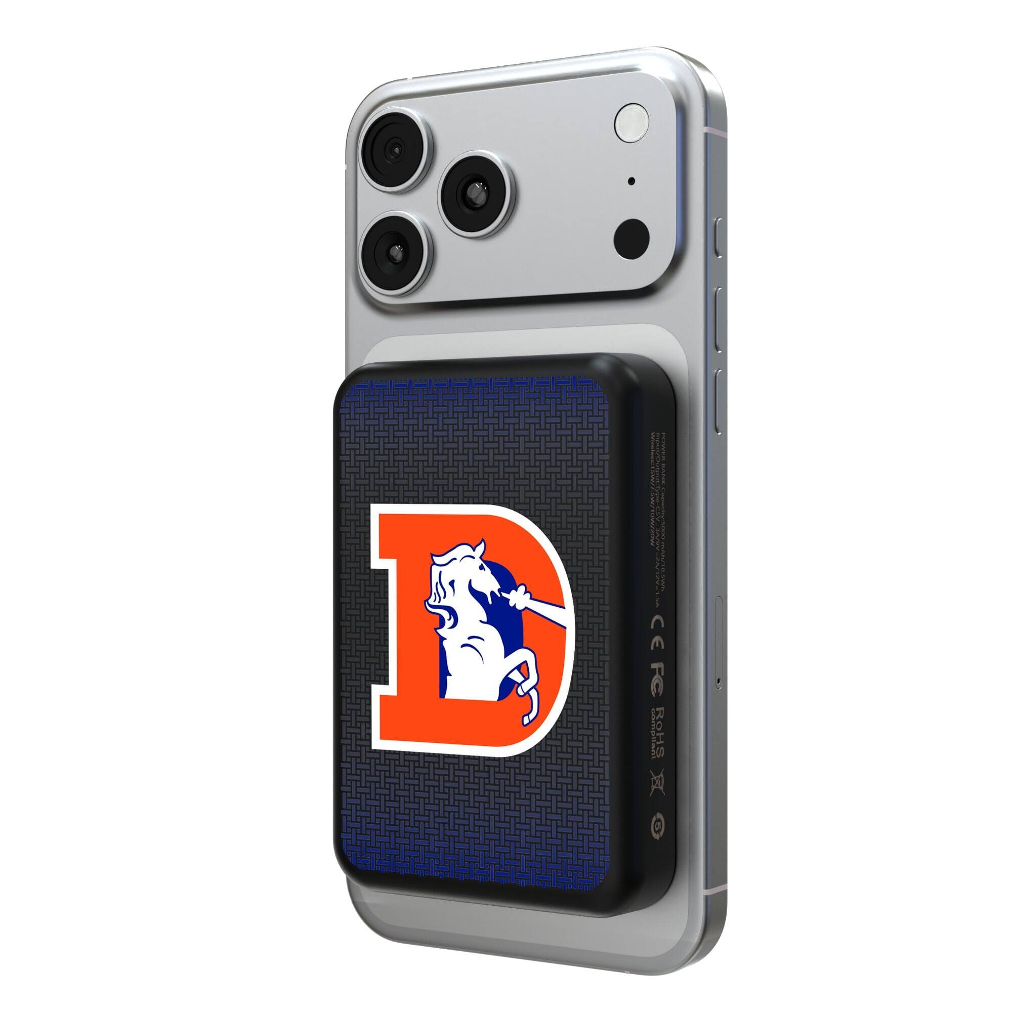 Front. Keyscaper - Wireless Magnetic Power Bank - Black.