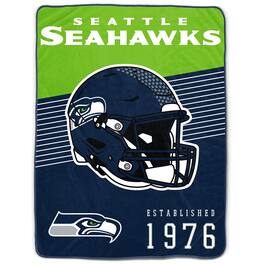 Pegasus - Seattle Seahawks 60" x 80" Helmet Stripes Royal Plush Blanket - Multicolor
