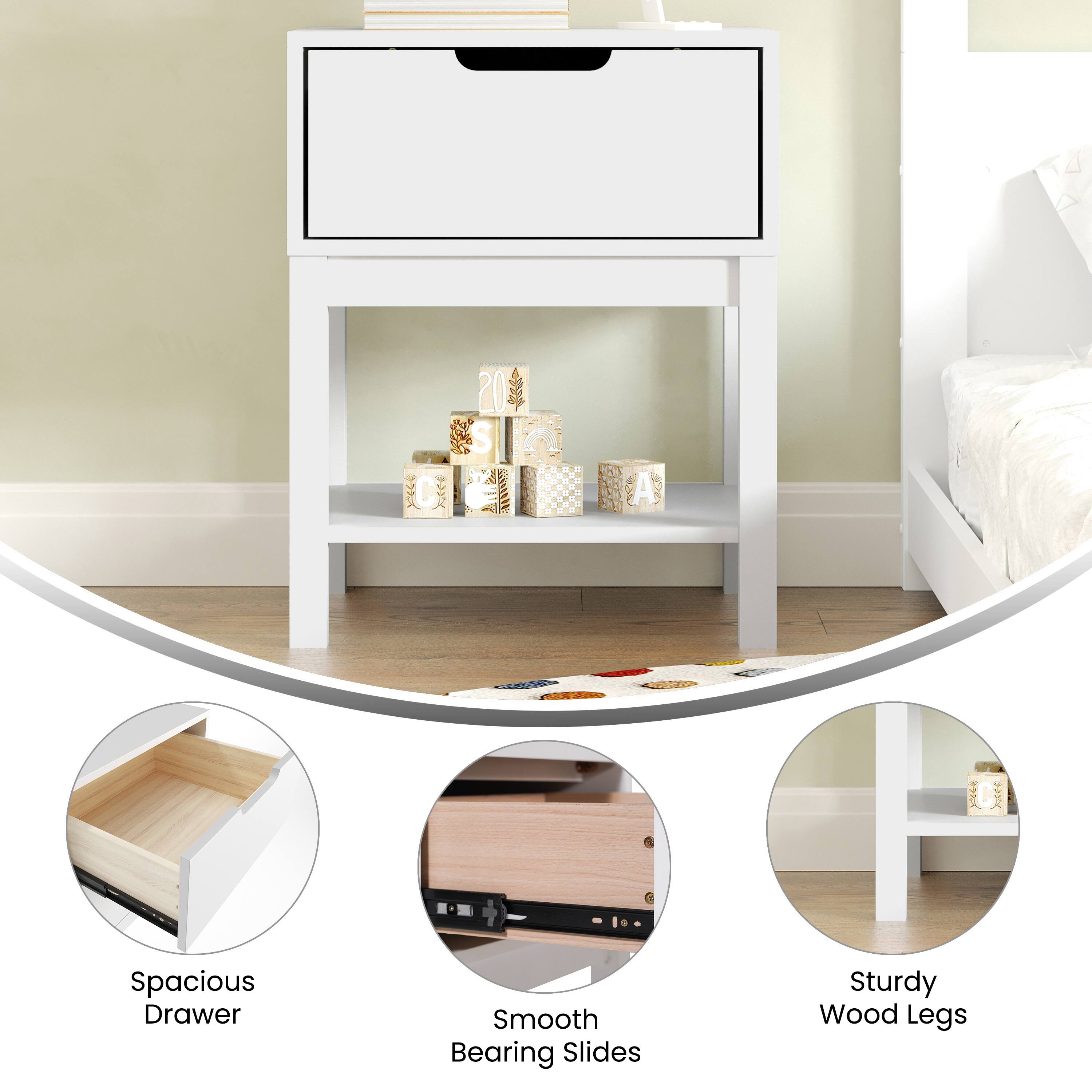 - Spacious Drawer
- Smooth Bearing Slides
- Sturdy Wood Legs