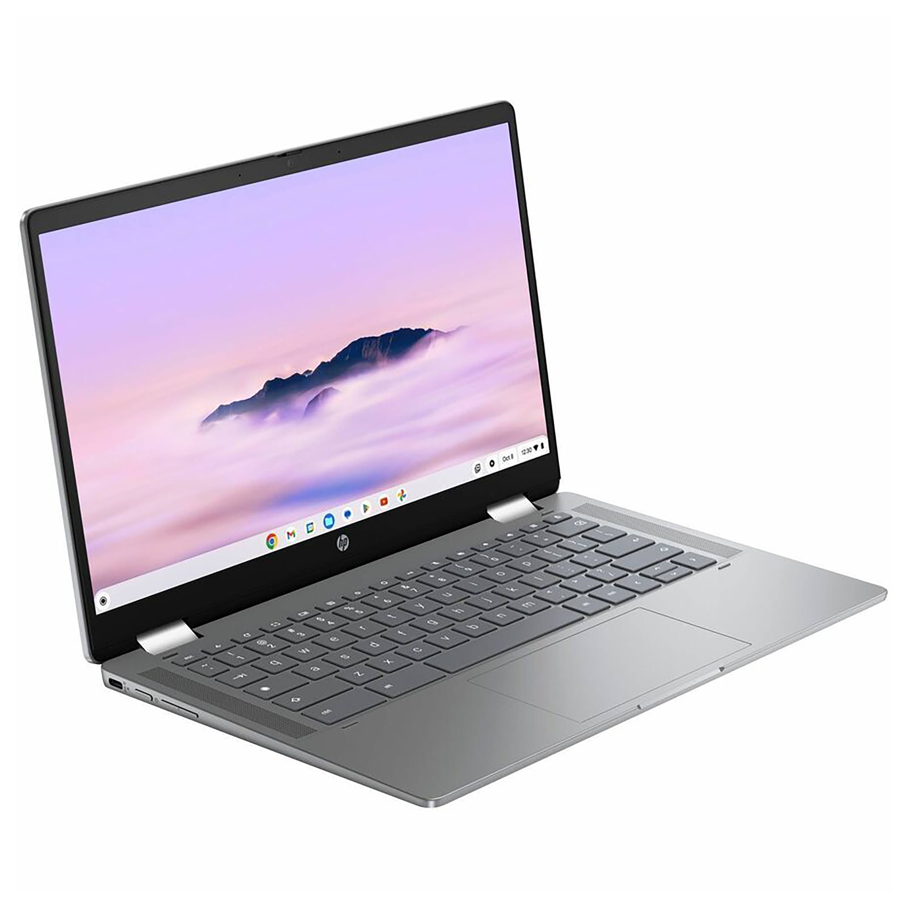 Alt View 4. HP - Chromebook 2-in-1 14" Touchscreen Notebook - Intel Core i3-N305 with 8GB Memory - 128GB Flash - Mineral Silver.