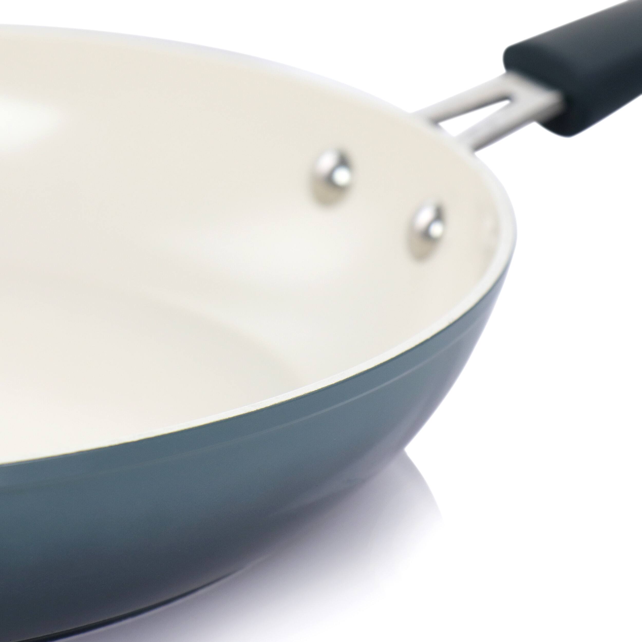 Alt View 2. Oster - Oster Corbett 12 Inch Nonstick Aluminum Frying Pan in Gray - Gray.