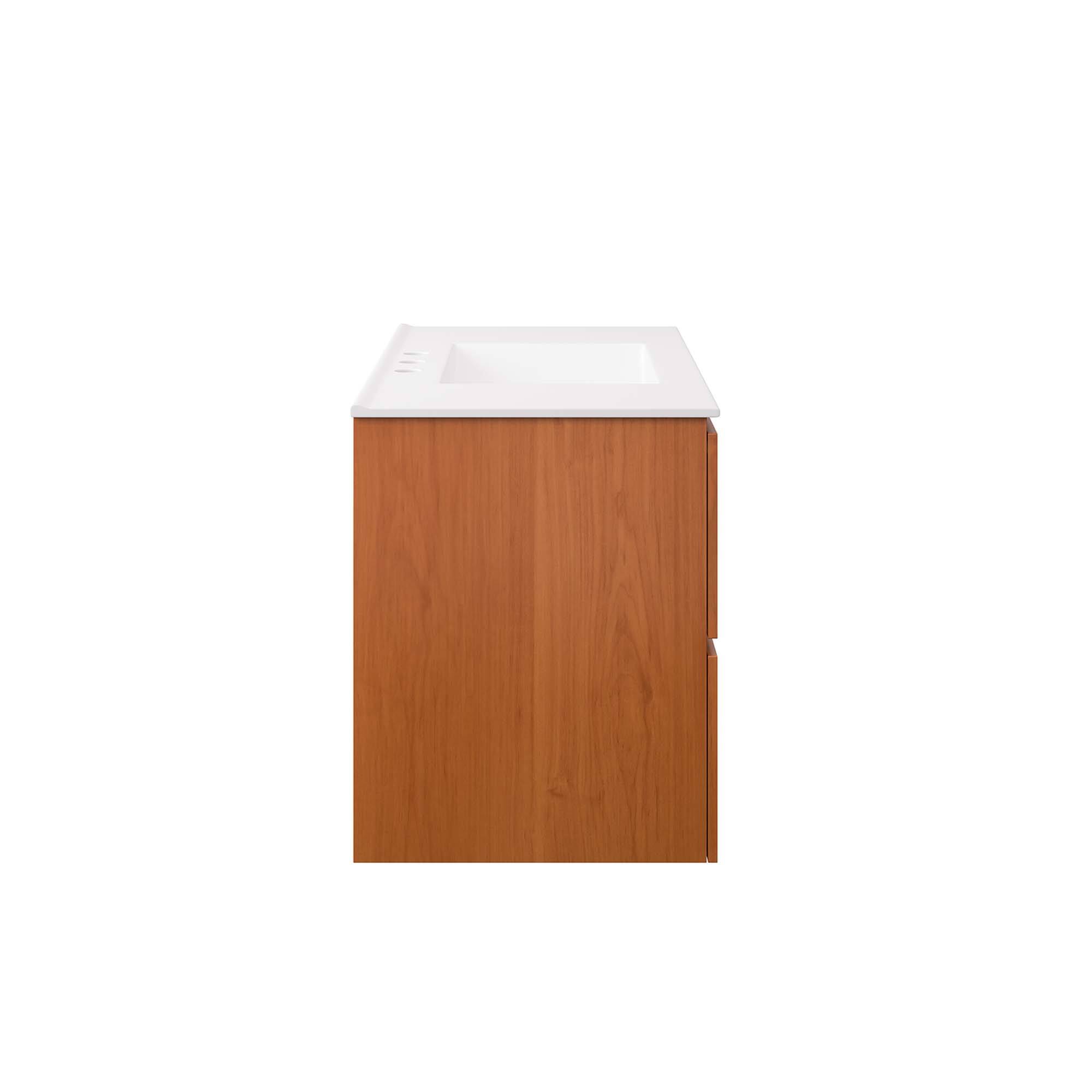 Alt View 1. Modway - Scenic Wall-Mount Bathroom Vanity Basin Included by Modway - Cherry White.