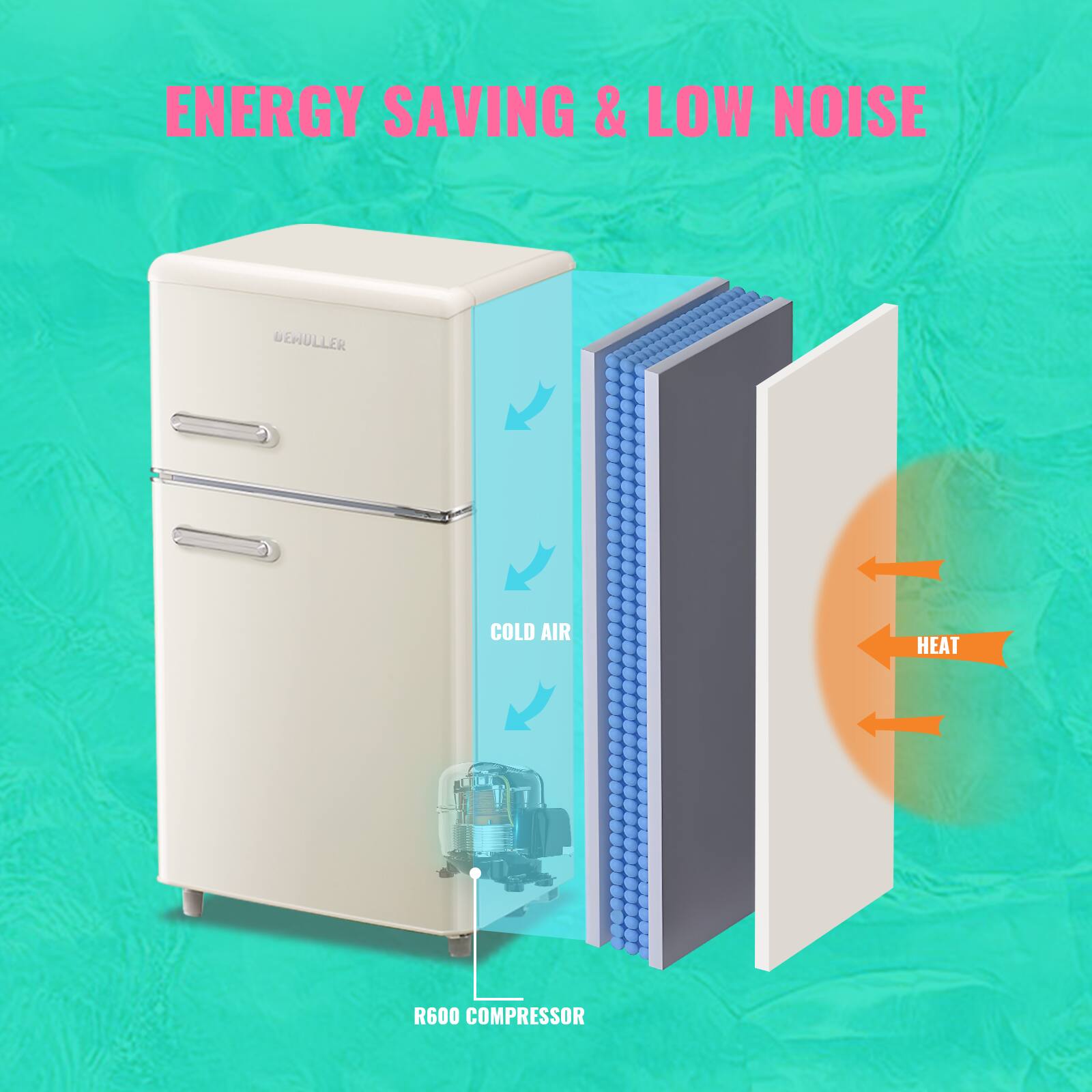 ENERGY SAVING & LOW NOISE  
LEHULLER COLD AIR HEAT R600 COMPRESSOR