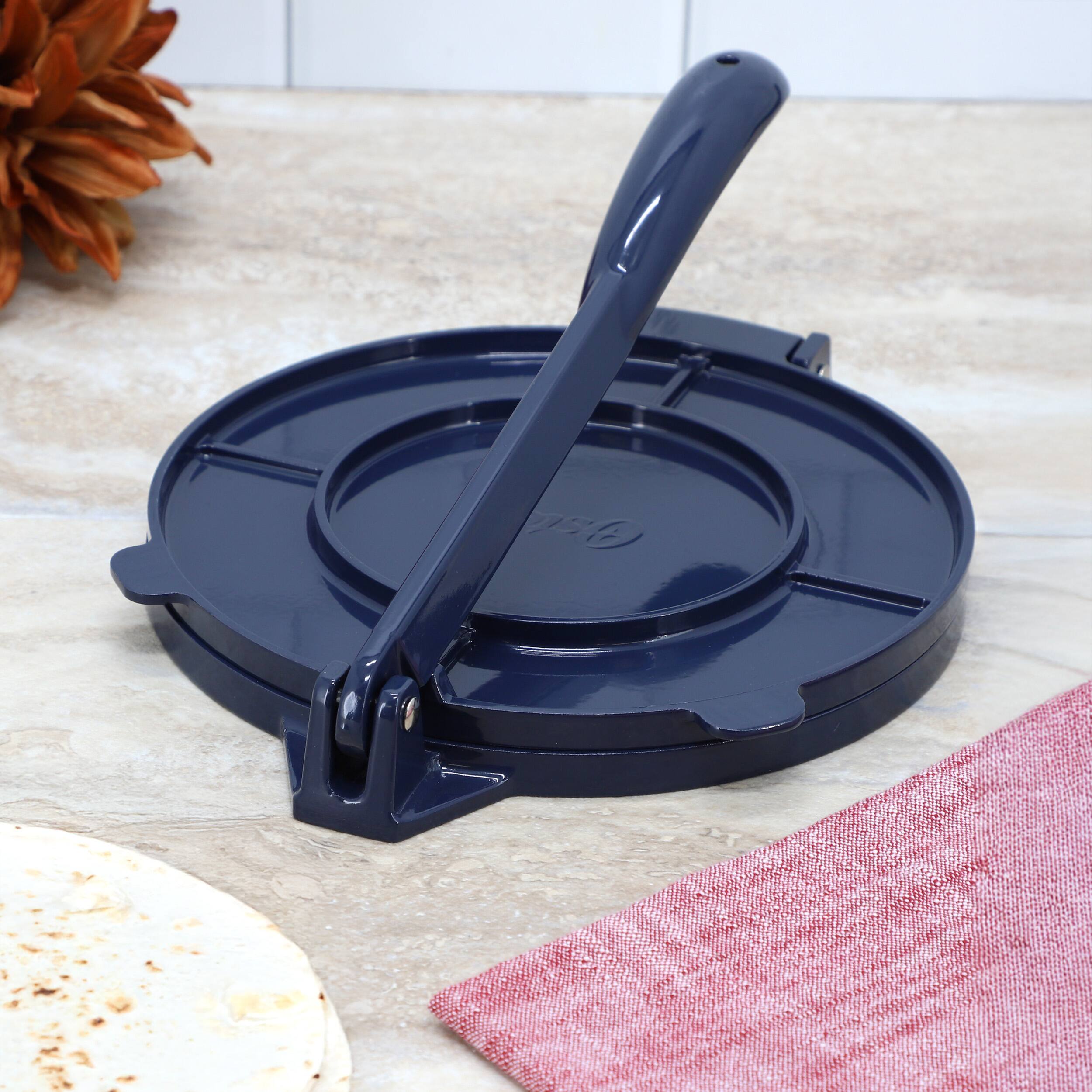 Alt View 5. Oster - Oster Ravello 8 Inch Cast Aluminum Round Tortilla Press in Blue - Blue.