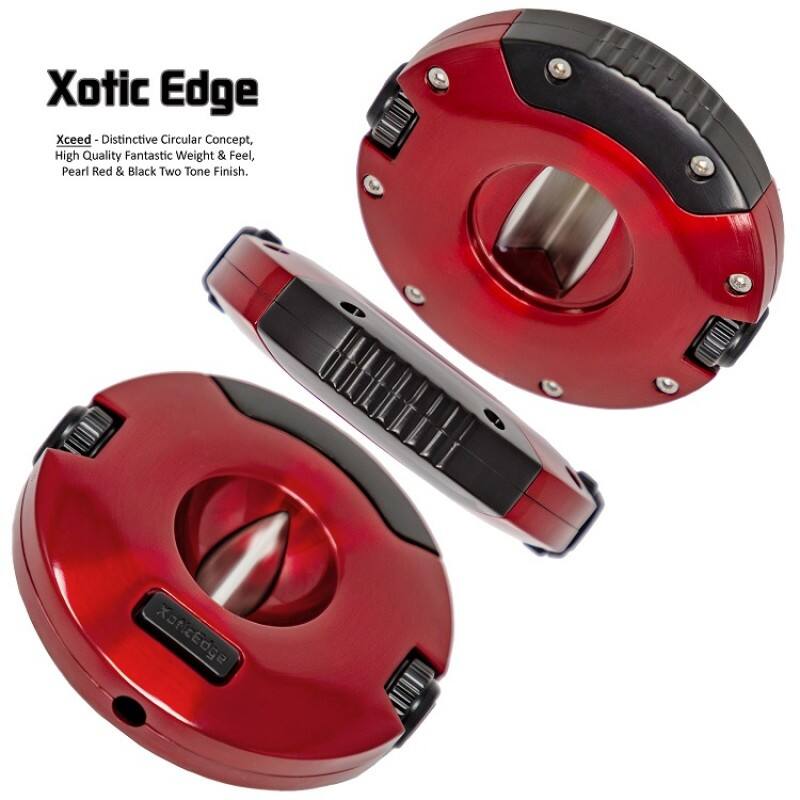 Xotic Edge  
Xceed - Distinctive Circular Concept, High Quality Fantastic Weight & Feel, Pearl Red & Black Two Tone Finish.