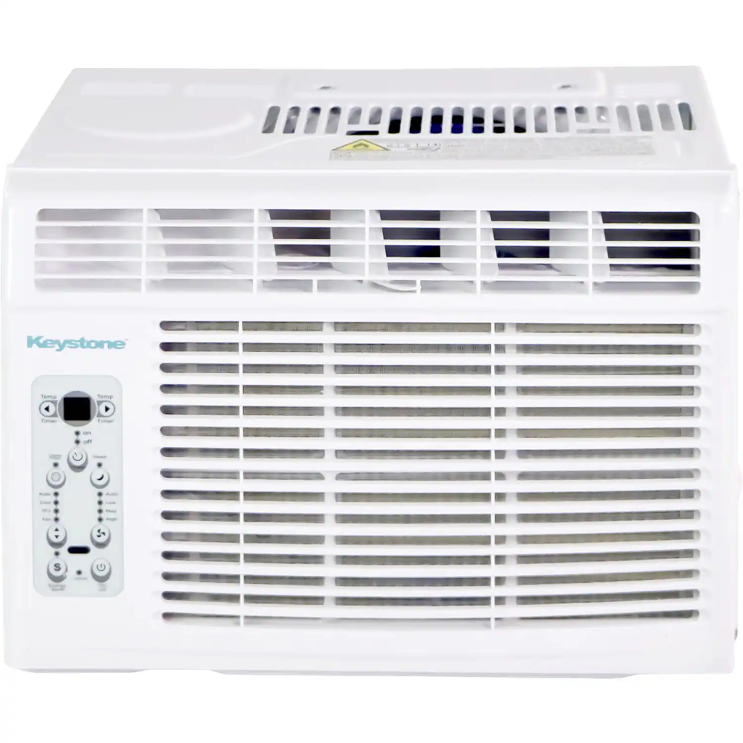 Front. Keystone - Keystone 8,000 BTU 115V Window Air Conditioner with 3,500 BTU Supplemental Heat Function - White.