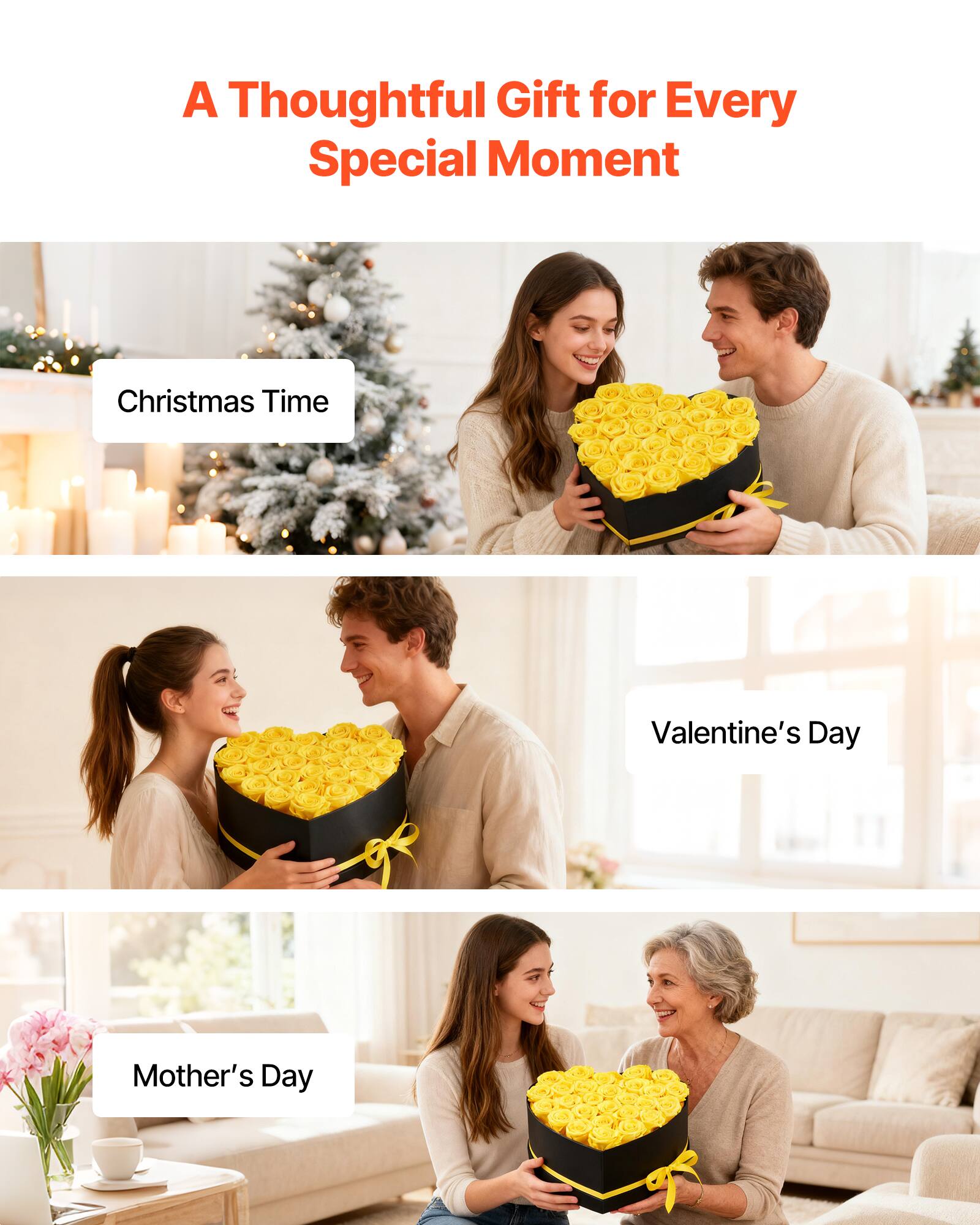 A Thoughtful Gift for Every Special Moment

Christmas Time

Valentine's Day

Mother's Day