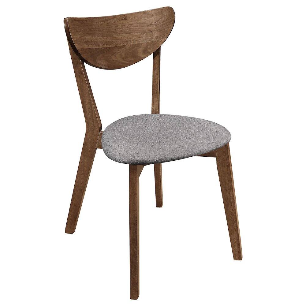Alt View 2. Coaster Co. of America - Alfredo Dining Side Chair Grey and Natural Walnut (Set of 2) - Brown.