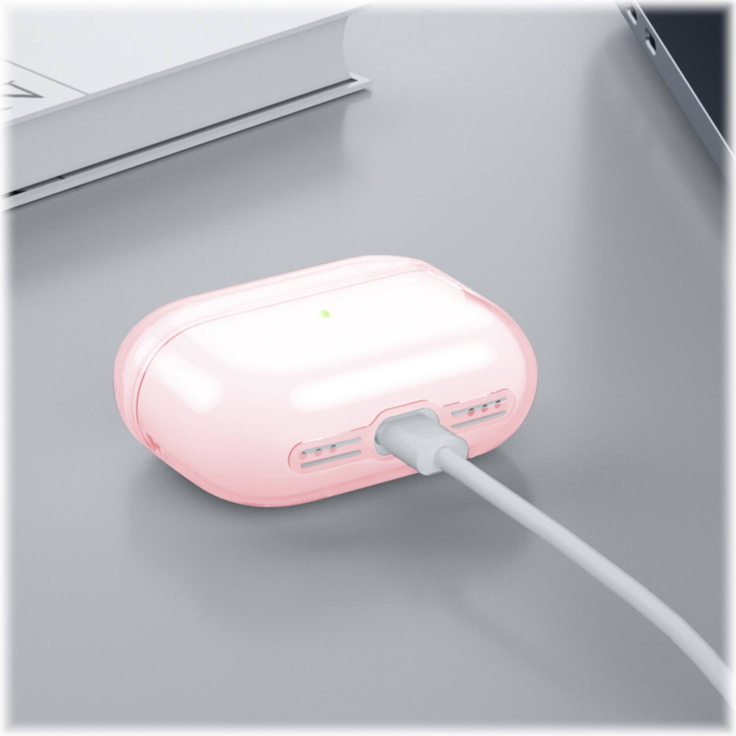 Alt View 12. SaharaCase - Hybrid Flex Series Case for Apple AirPods Pro (2nd Generation) - Transparent Pink.