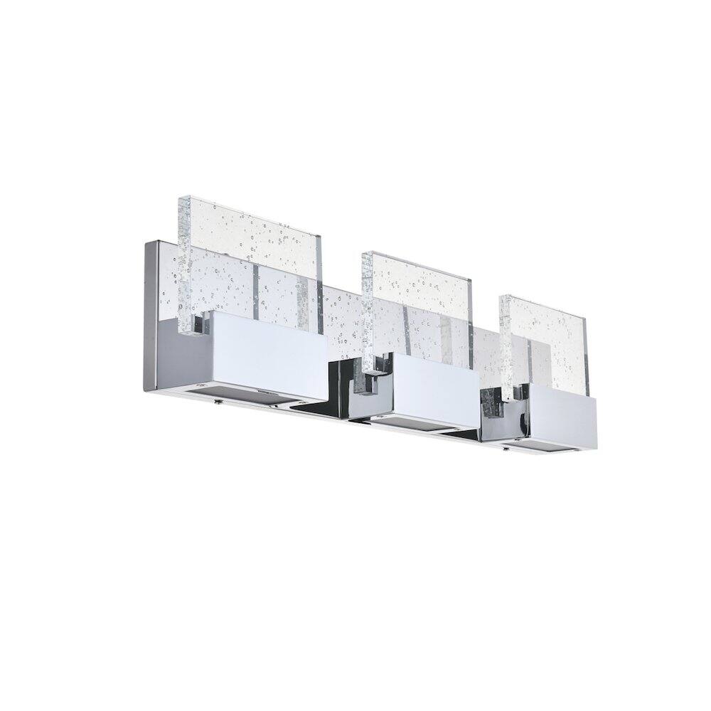 Alt View 1. Elegant Lighting - Pollux 3 Light Chrome Led Wall Sconce - Chrome.