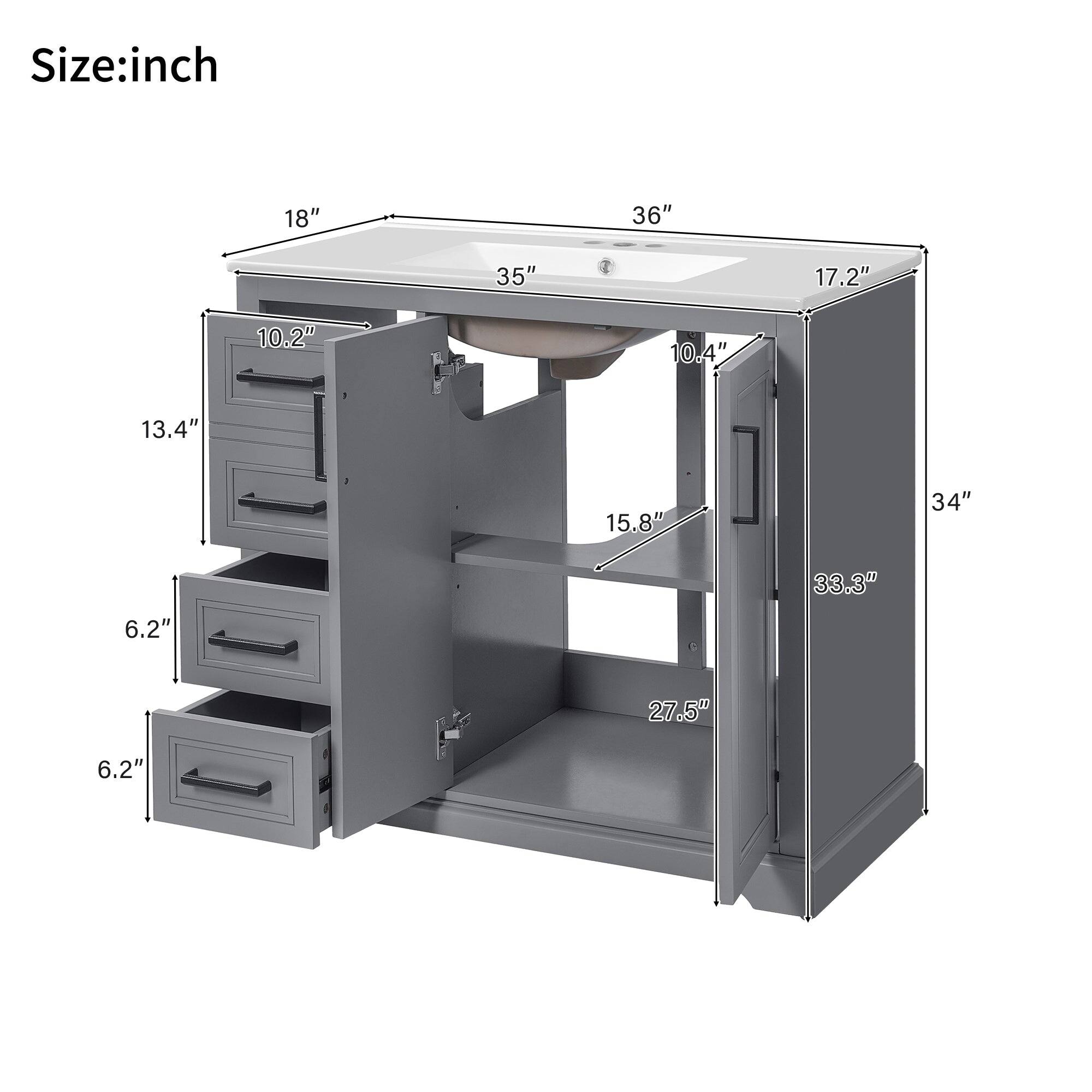 Size: inch

- 36"
- 18"
- 35"
- 17.2"
- 10.4"
- 10.2"
- 13.4"
- 15.8"
- 34"
- 33.3"
- 27.5"
- 6.2"