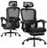 Front. CloudRest Pro - High-Back Office Chair with Adjustable Lumbar Support Ergonomic Mesh Gaming Chair,Black - Black.