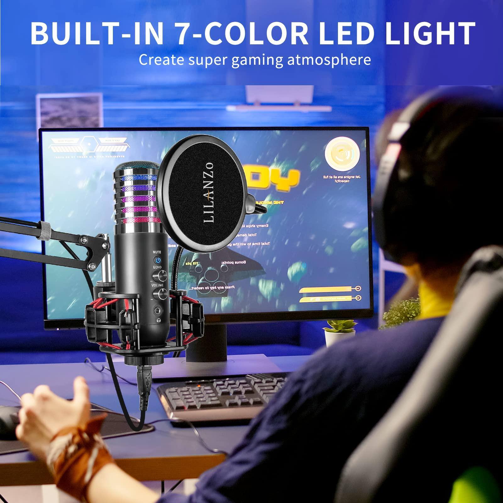 BUILT-IN 7-COLOR LED LIGHT  
Create super gaming atmosphere