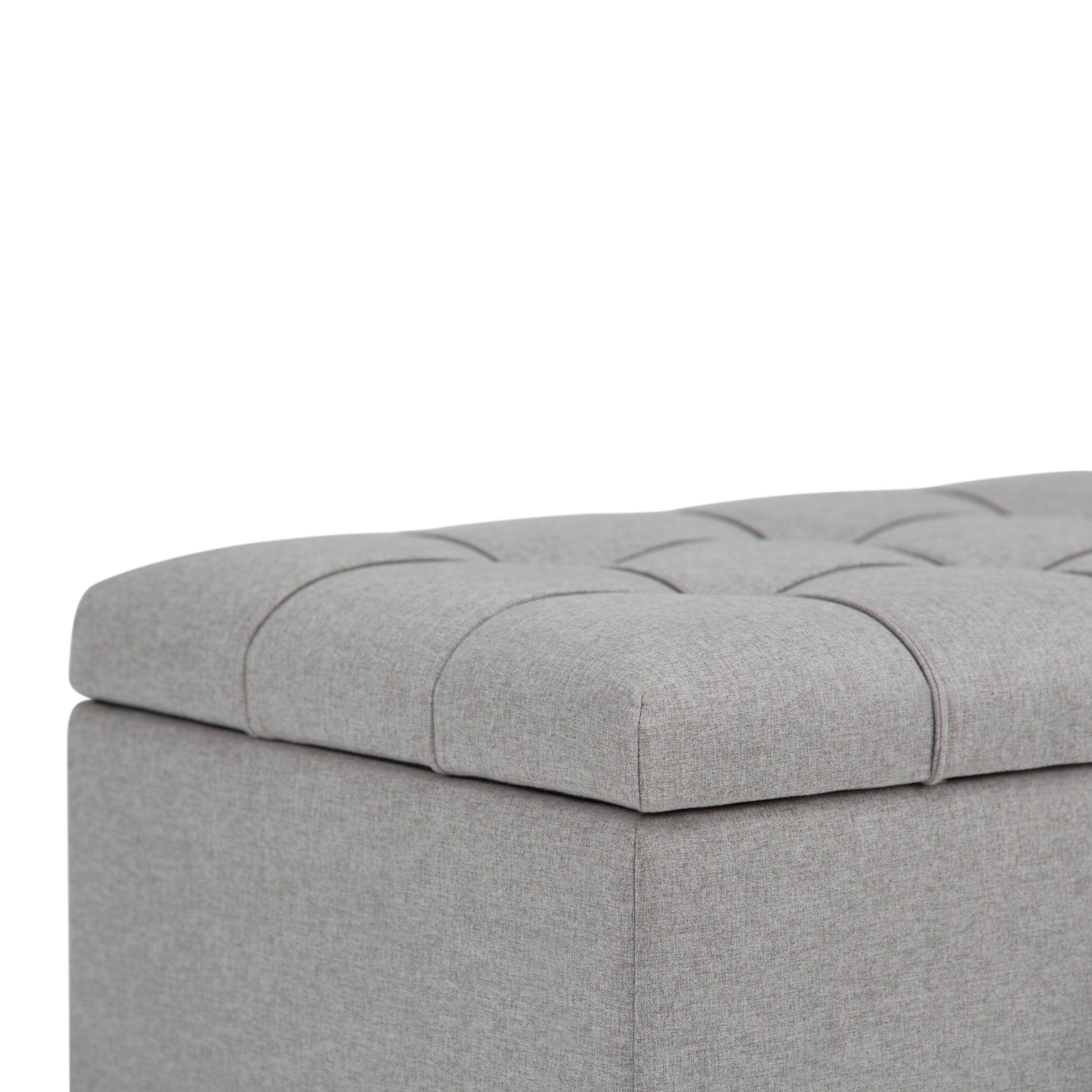 Alt View 13. Simpli Home - Sienna Storage Ottoman Bench - Dove Gray.