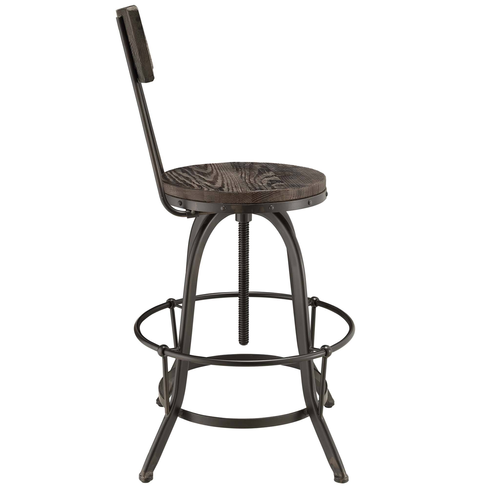 Back. Modway - Procure Wood Bar Stool by Modway - Black.