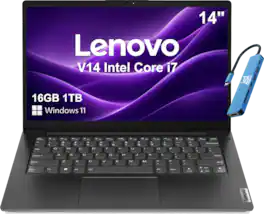 Lenovo - Upgraded - V14 Gen 4 14" FHD Business Laptop - Intel 10-Core i7-13620H - 16GB Memory - 1TB SSD - Windows 11 - Black